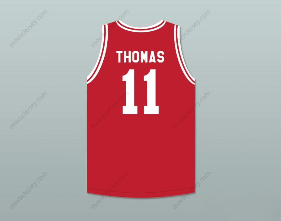 CUSTOM ANY Name Number ISIAH THOMAS 11 PUSH EXCEL PRO BASKETBALL CLASSIC RED BASKETBALL JERSEY HOOP DREAMS Top Stitched S-6XL