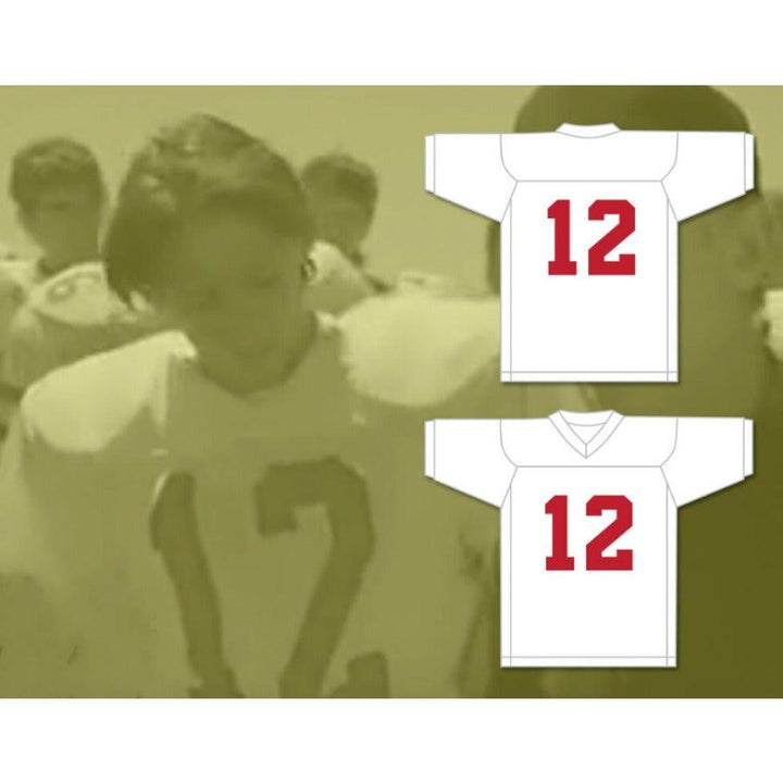 CUSTOM ANY Name WHITE PRACTICE GREG CIMA 12 MUSTANGS HIGH SCHOOL Football Jersey Top Stitched S-6XL