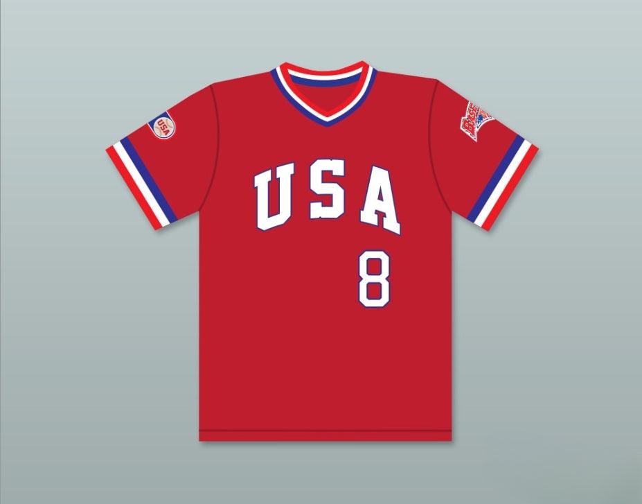 Custom Any Name Number BILL SWIFT 8 1984 USA TEAM RED BASEBALL JERSEY Top Stitched S-6XL