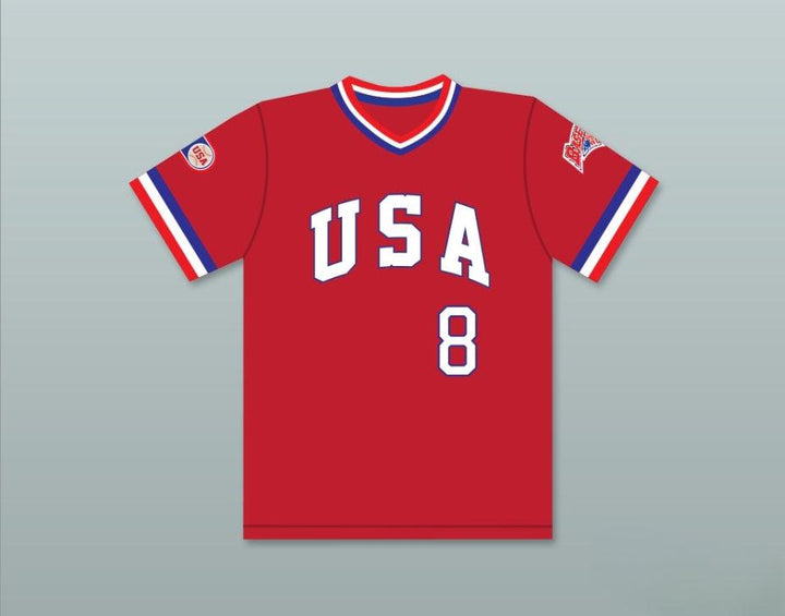 Custom Any Name Number BILL SWIFT 8 1984 USA TEAM RED BASEBALL JERSEY Top Stitched S-6XL
