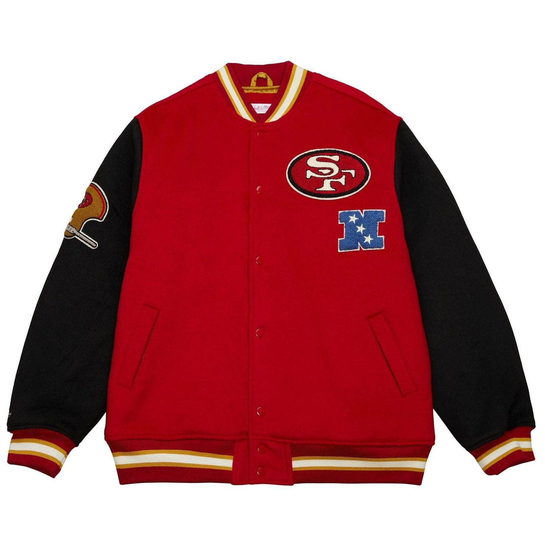 College Jacket Men’s San Francisco 49ers Team Legacy Varsity Jacket Red/black