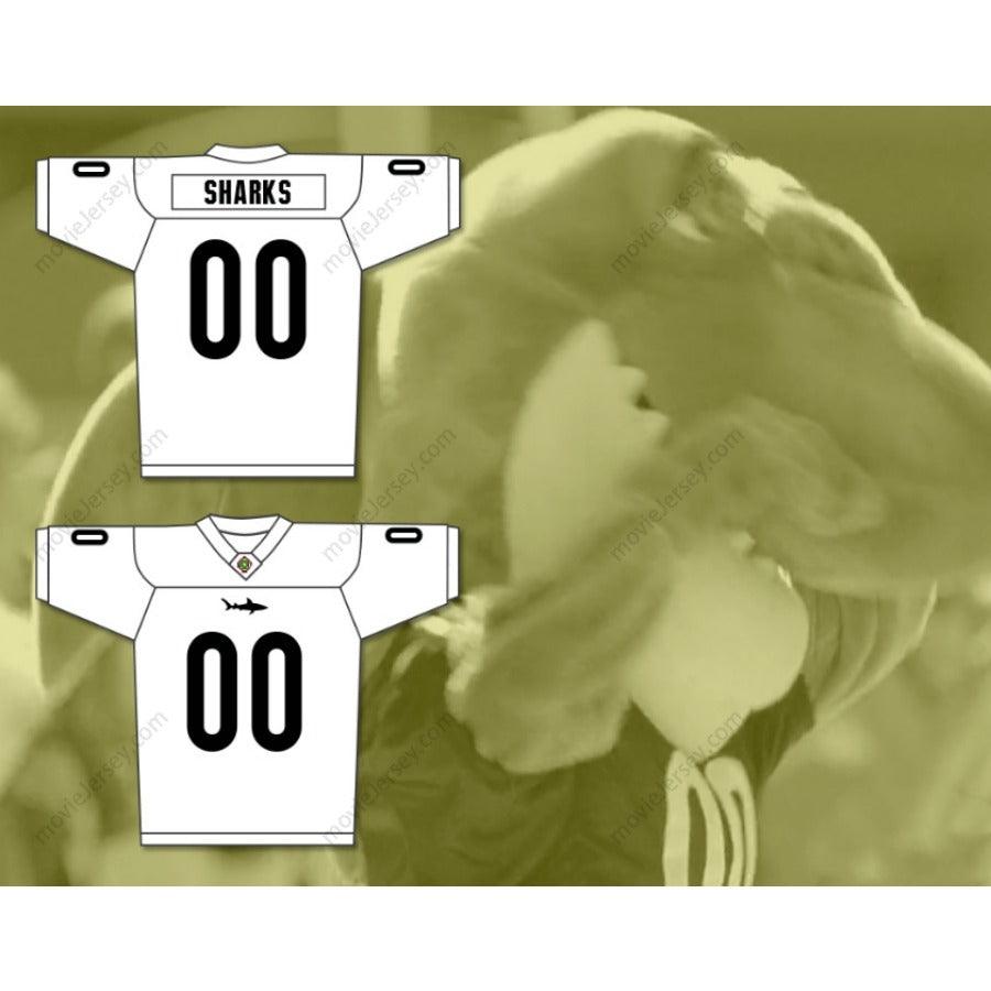 CUSTOM ANY Name Number SHARKS MASCOT 00 MIAMI SHARKS WHITE TRIM Football Jersey Top Stitched S-6XL