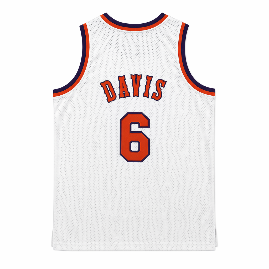 Custom Vintage 1970 Team Jersey WALTER DAVIS #6 White Purple Basketball Jersey Stitched S-6XL