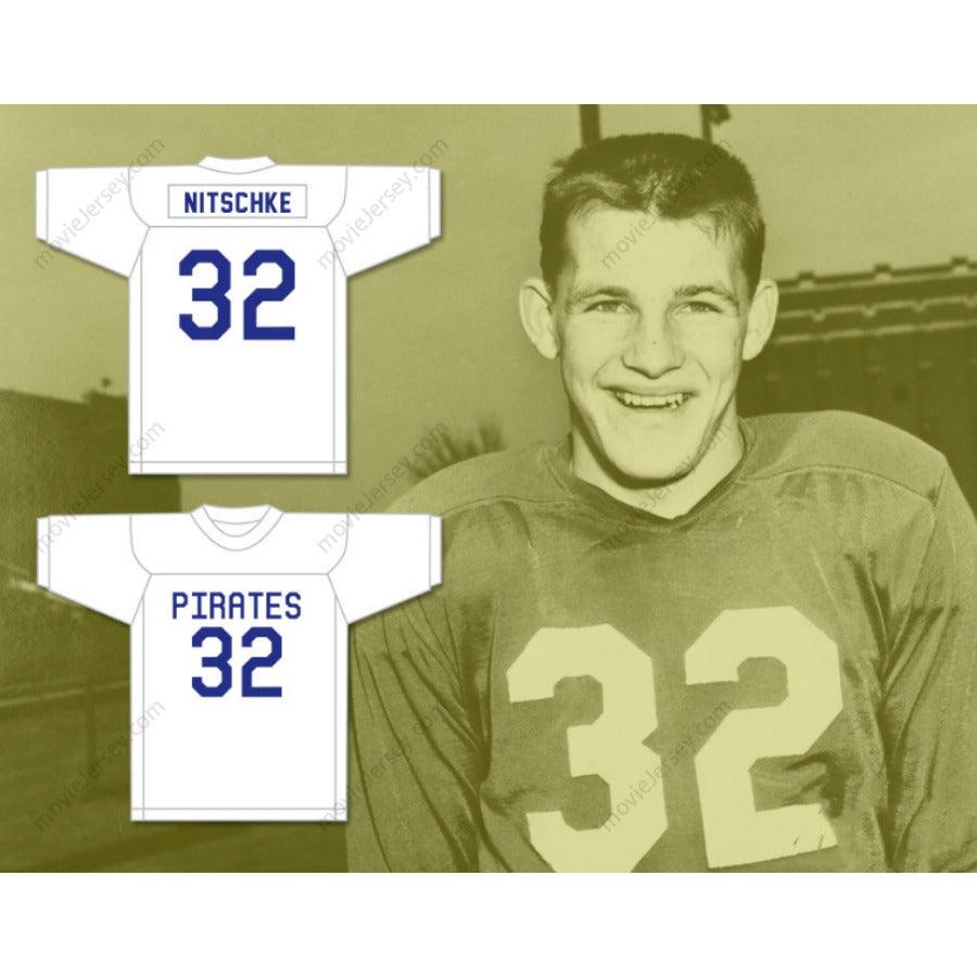 CUSTOM ANY Name Number RAY NITSCHKE 32 PROVISO EAST HIGH SCHOOL PIRATES ROYAL Football Jersey Top Stitched S-6XL