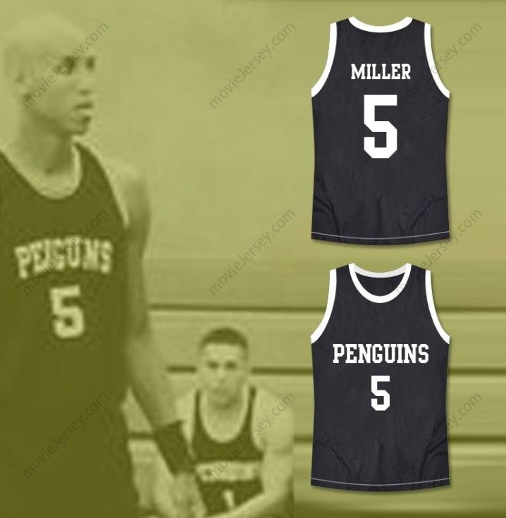 CUSTOM ANY Name Number HANGIN' WITH MR. COOPER REGGIE MILLER 5 OAKBRIDGE PENGUINS HIGH SCHOOL BASKETBALL JERSEY Top Stitched S-6XL