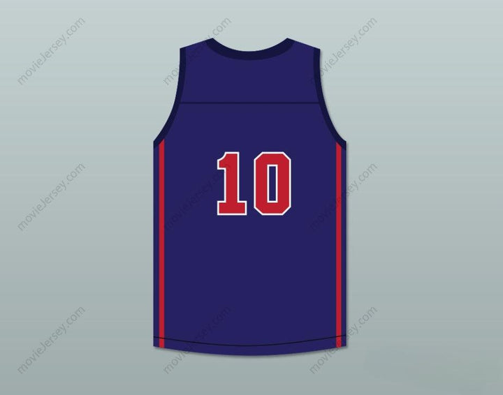 CUSTOM ANY Name Number DARIUS GARLAND 10  ACADEMY  DARK BLUE BASKETBALL JERSEY 1 Top Stitched S-6XL