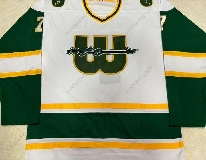 Custom Any Name Number 1978 WHA GORDIE ROBERTS 7 NEW ENGLAND WHALERS WHITE HOCKEY JERSEY Top Stitched S-6XL