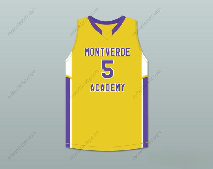 CUSTOM ANY Name Number R.J. BARRETT 5  ACADEMY  YELLOW BASKETBALL JERSEY Top Stitched S-6XL