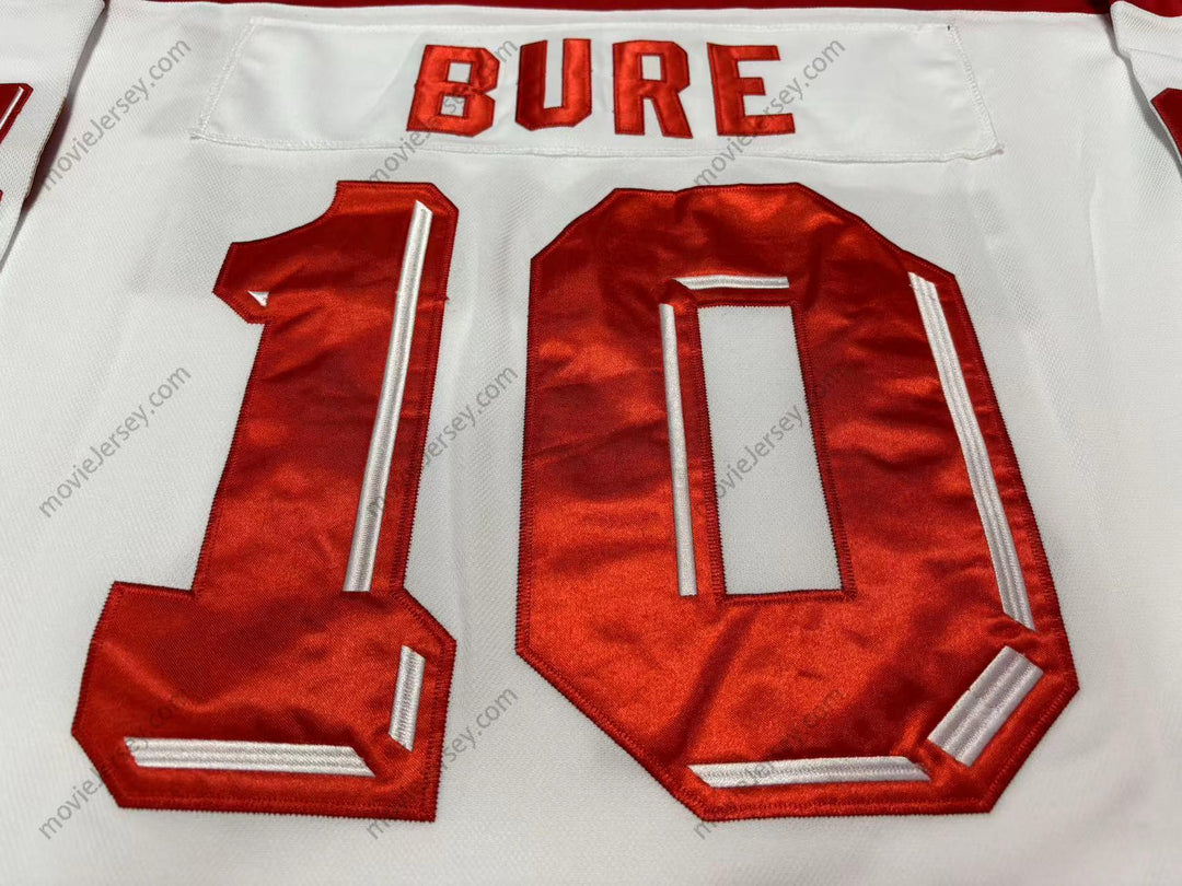 Custom Any Name Number PAVEL BURE 10 USSR CCCP WHITE HOCKEY JERSEY Top Stitched S-6XL