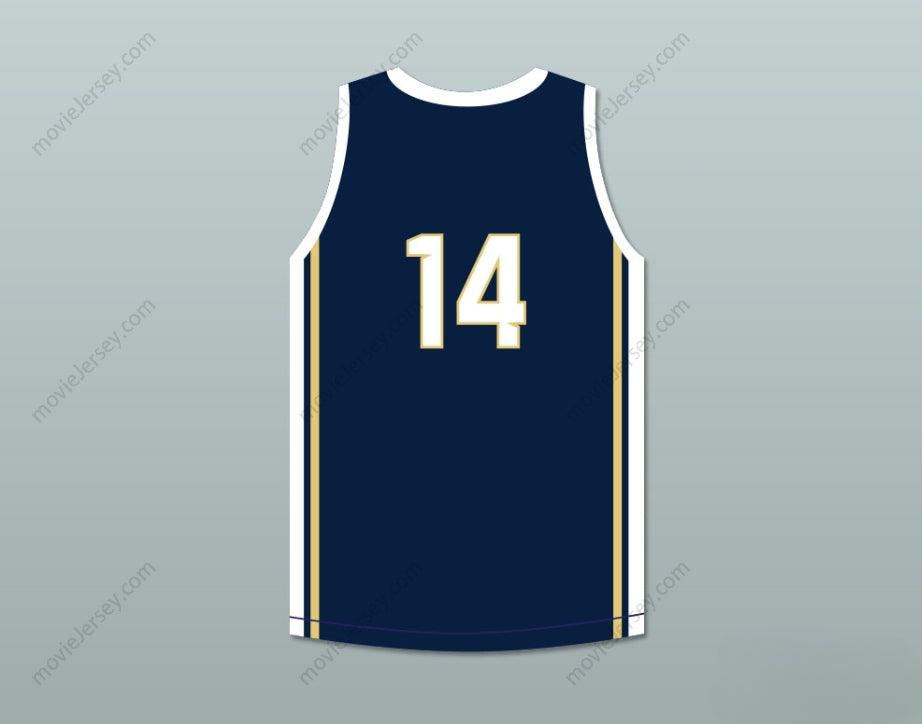 CUSTOM ANY Name Number PLAYER 14 WHITNALL HIGH SCHOOL FALCONS NAVY BLUE BASKETBALL JERSEY 2 Top Stitched S-6XL
