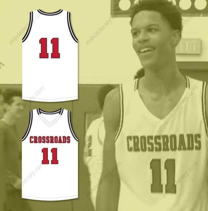 CUSTOM ANY Name Number SHAREEF O'NEAL 11 CROSSROADS SCHOOL ROADRUNNERS WHITE BASKETBALL JERSEY 1 Top Stitched S-6XL
