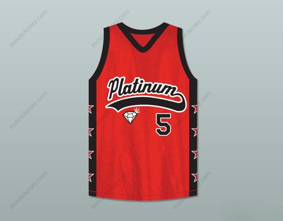 CUSTOM ANY Name Number FIGHT BACK 5 PLATINUM JEWELZ BASKETBALL JERSEY CROSSOVER Top Stitched S-6XL