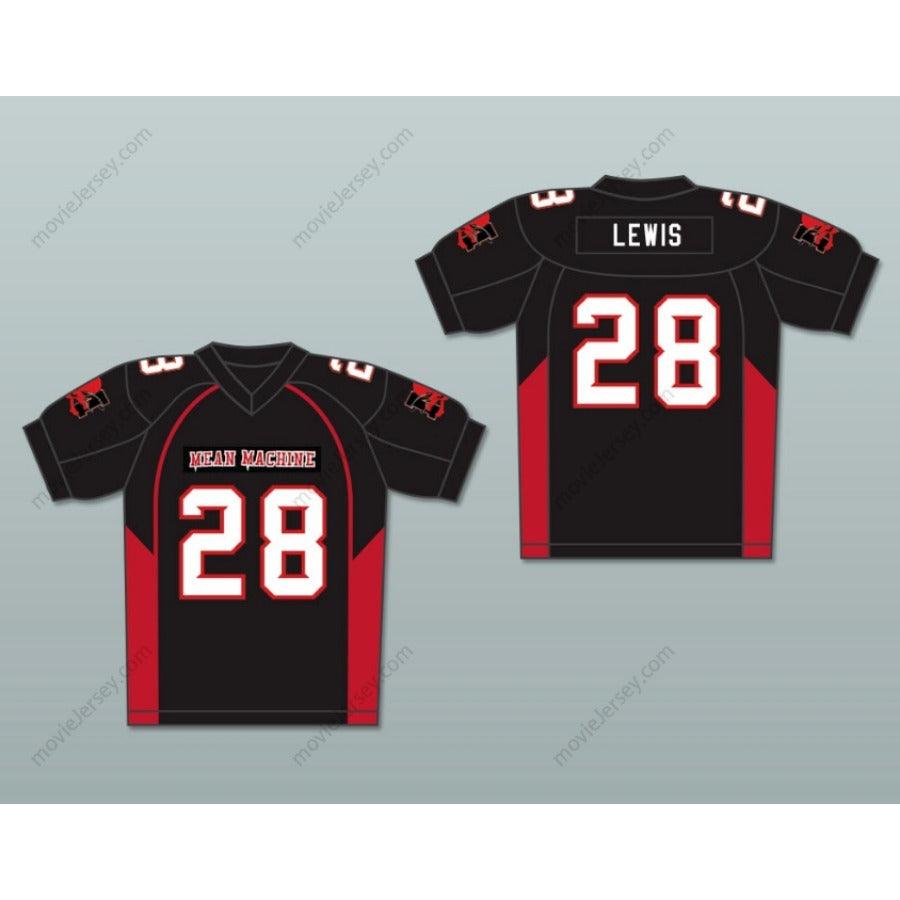CUSTOM ANY Name Number 28 LEWIS MEAN MACHINE CONVICTS FOOTBALL JERSEY INCLUDES PATCHES Top Stitched S-6XL