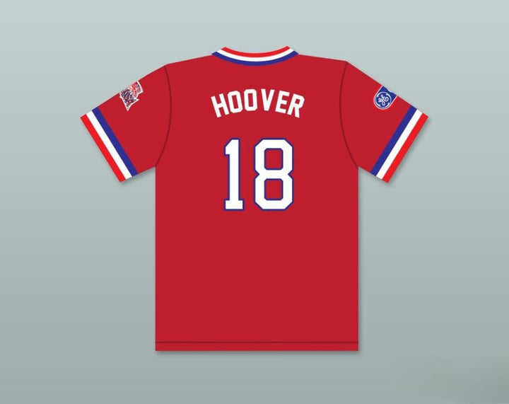 Custom Any Name Number JOHN HOOVER 18 1984 USA TEAM RED BASEBALL JERSEY Top Stitched S-6XL