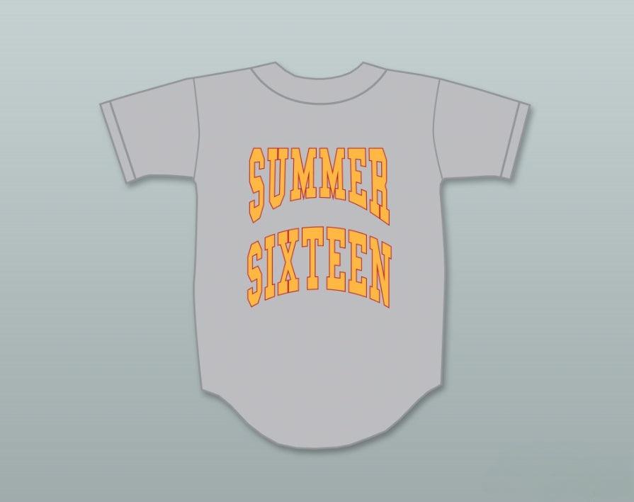 Custom Any Name Number DRAKE SUMMER SIXTEEN REVENGE GRAY BASEBALL JERSEY Top Stitched S-6XL