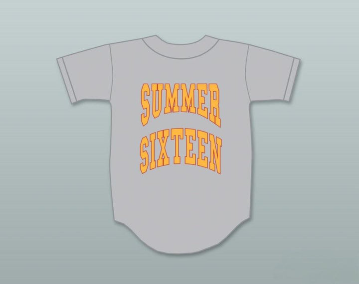 Custom Any Name Number DRAKE SUMMER SIXTEEN REVENGE GRAY BASEBALL JERSEY Top Stitched S-6XL