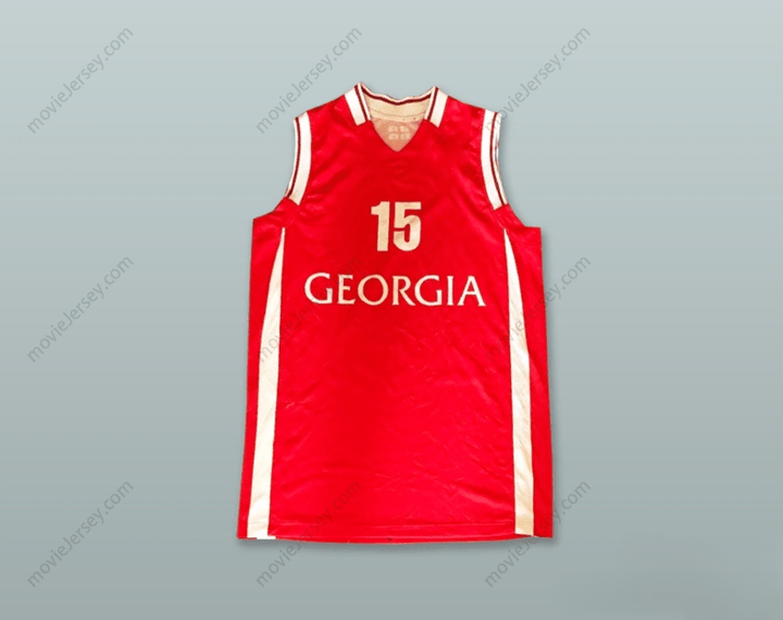 CUSTOM ANY Name Number DVALISHVILI 15 GEORGIA RED BASKETBALL JERSEY Top Stitched S-6XL