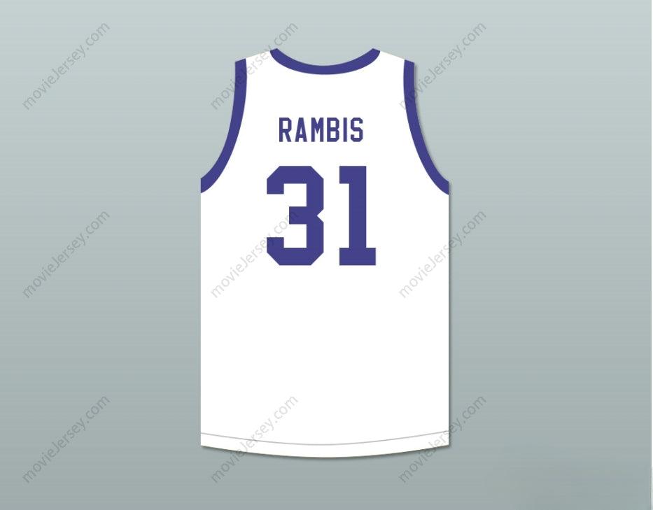 CUSTOM ANY Name Number KURT RAMBIS 31 BASKETBALL JERSEY FIRST ANNUAL ROCK N' JOCK B-BALL JAM 1991 Top Stitched S-6XL