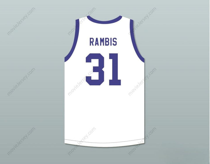 CUSTOM ANY Name Number KURT RAMBIS 31 BASKETBALL JERSEY FIRST ANNUAL ROCK N' JOCK B-BALL JAM 1991 Top Stitched S-6XL