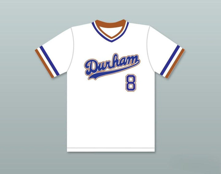 Custom Any Name Number CRASH DAVIS 8  WHITE BASEBALL JERSEY 2 Top Stitched S-6XL