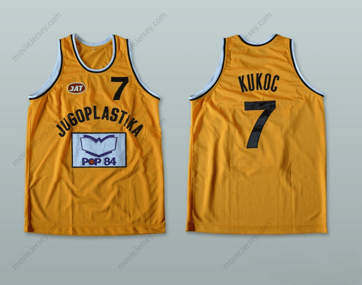 CUSTOM ANY Name Number TONI KUKOC 7 JUGOPLASTIKA SPLIT BASKETBALL JERSEY Top Stitched S-6XL