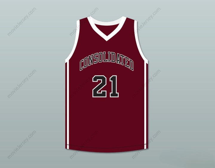 CUSTOM ANY Name Number ALEX CARUSO 21 A&M CONSOLIDATED HIGH SCHOOL TIGERS MAROON BASKETBALL JERSEY Top Stitched S-6XL