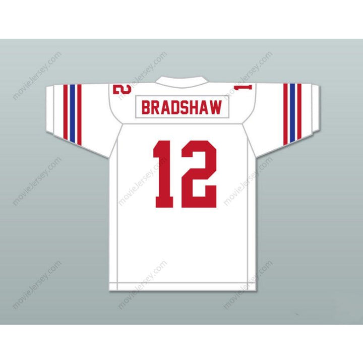 CUSTOM TERRY BRADSHAW 12 HIGH SCHOOL KNIGHTS WHITE FOOTBALL JERSEY All S-6XL