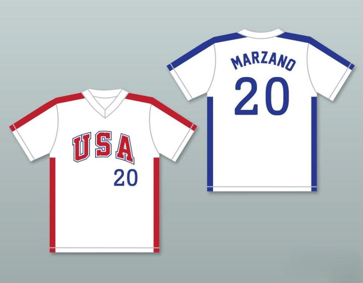 Custom Any Name Number JOHN MARZANO 20 1984 USA TEAM WHITE BASEBALL JERSEY Top Stitched S-6XL