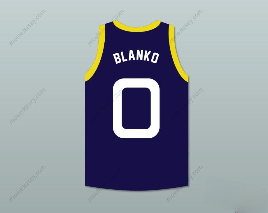CUSTOM ANY Name Number BLANKO 0 MONSTARS DARK BLUE BASKETBALL JERSEY SPACE JAM Top Stitched S-6XL