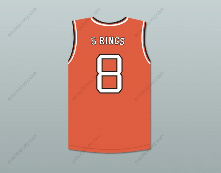 CUSTOM ANY Name Number  BRYANT 8 "5 RINGS" RUCKER PARK BASKETBALL JERSEY STITCH SEWN Top Stitched S-6XL