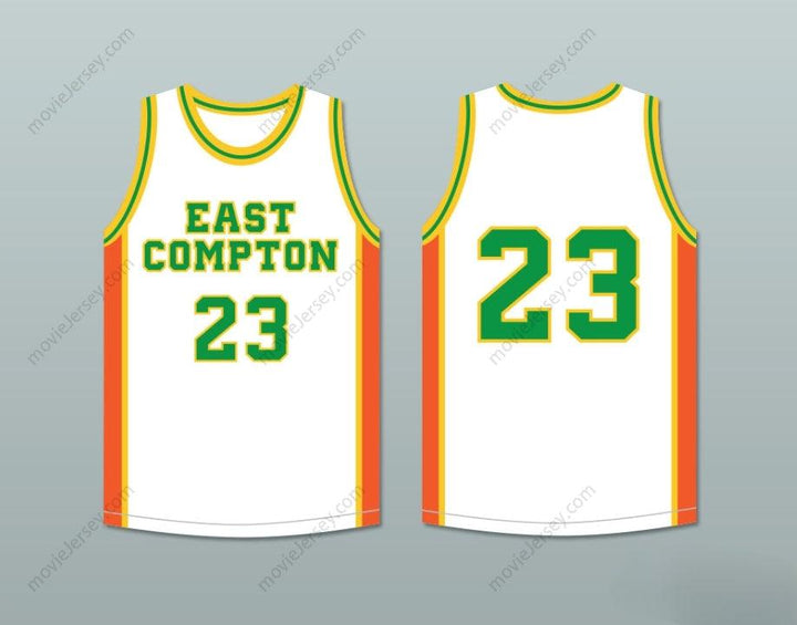 CUSTOM ANY Name Number EAST COMPTON CLOVERS WHITE BASKETBALL JERSEY Top Stitched S-6XL