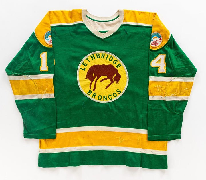 Custom Earl Ingarfield Jr's Circa-1975 Lethbridge Broncos Game-Worn HOCKEY JERSEY