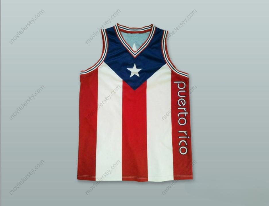 CUSTOM ANY Name Number  PUERTO RICO FLAG BASKETBALL JERSEY 1 Top Stitched S-6XL