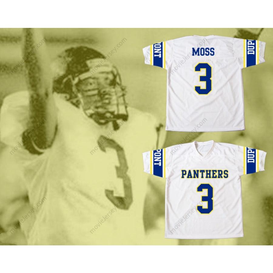 CUSTOM ANY Name Number RANDY 3 MOSS DUPONT PANTHERS HIGH SCHOOL FOOTBALL JERSEY Top Stitched S-6XL