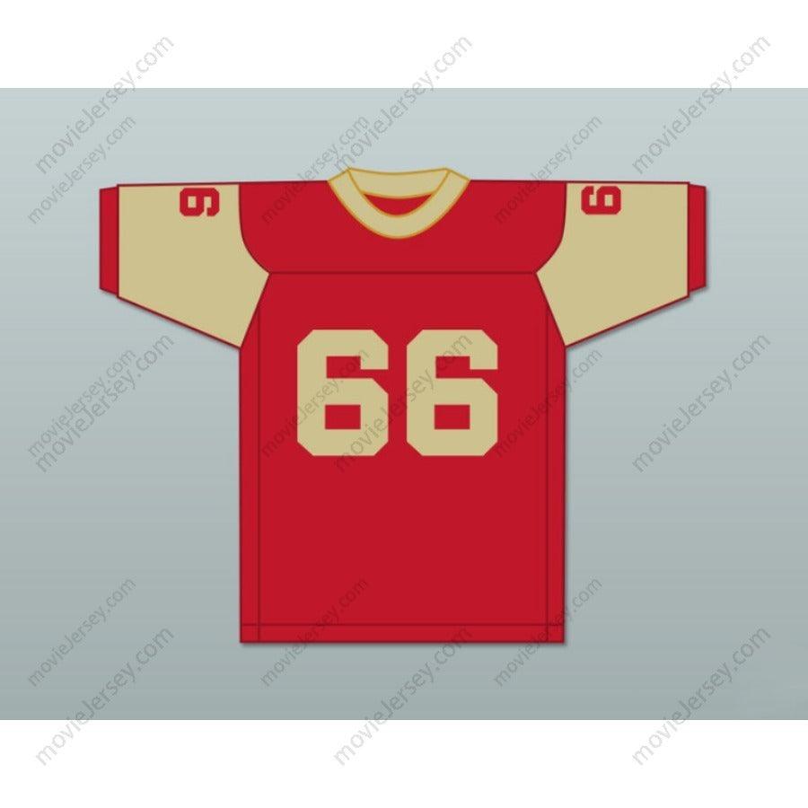 CUSTOM ANY Name Number JACK HAM 66 BISHOP MCCORT HIGH SCHOOL CRIMSON CRUSHERS Football Jersey Top Stitched S-6XL