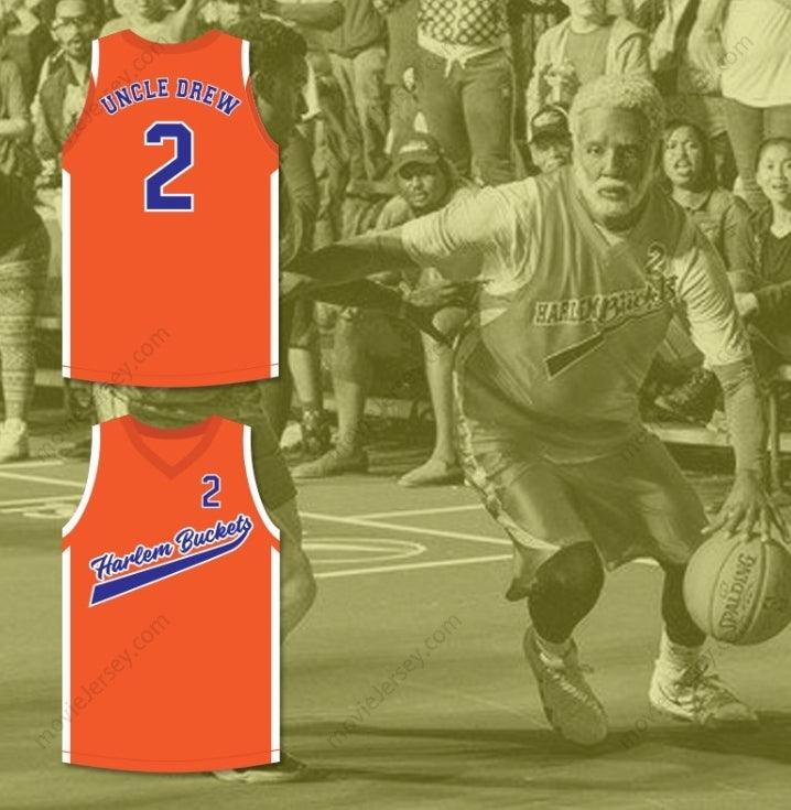 CUSTOM ANY Name Number UNCLE DREW 2 HARLEM BUCKETS ALTERNATE BASKETBALL JERSEY UNCLE DREW Top Stitched S-6XL