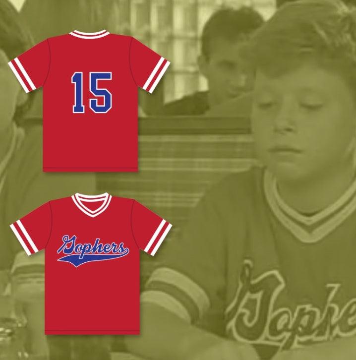 Custom Any Name Number JOEY 15 GOPHERS LIITLE LEAGUE RED BASEBALL JERSEY LITTLE BIG LEAGUE Top Stitched S-6XL