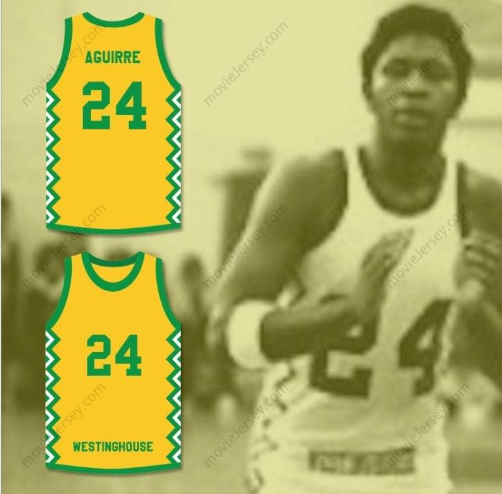 CUSTOM ANY Name Number MARK AGUIRRE 24 GEORGE WESTINGHOUSE  PREP BASKETBALL JERSEY Top Stitched S-6XL