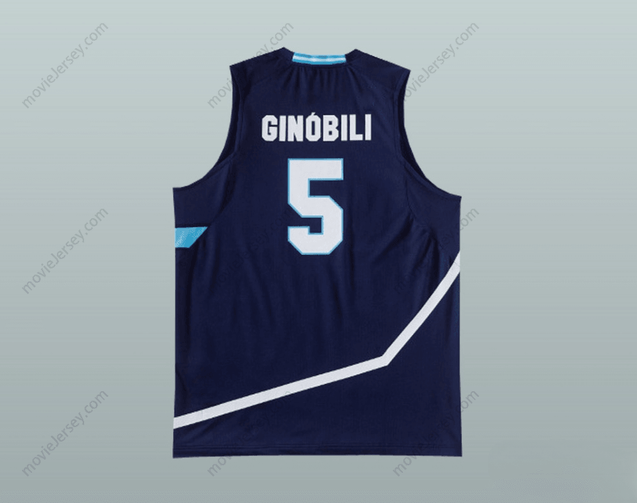 CUSTOM ANY Name Number MANU GINOBILI 5 ARGENTINA BASKETBALL JERSEY ANY PLAYER Top Stitched S-6XL