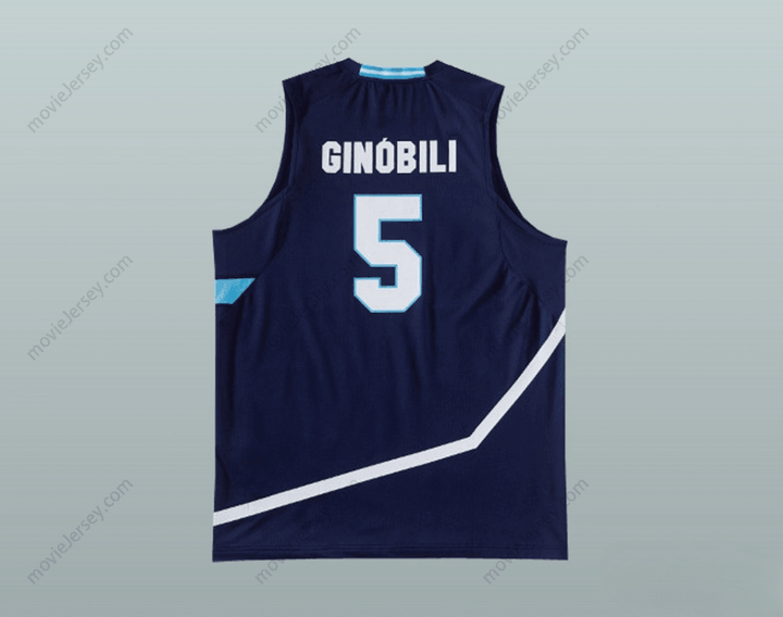 CUSTOM ANY Name Number MANU GINOBILI 5 ARGENTINA BASKETBALL JERSEY ANY PLAYER Top Stitched S-6XL