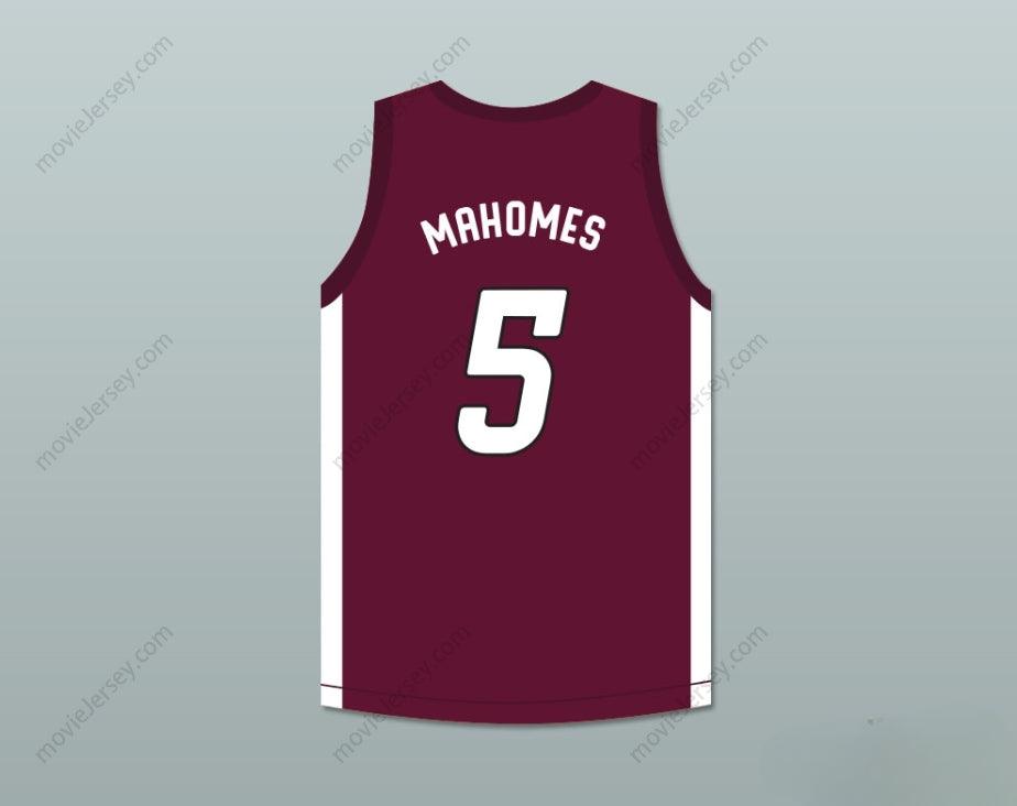 CUSTOM ANY Name Number PATRICK MAHOMES 5 WHITEHOUSE HIGH SCHOOL WILDCATS MAROON BASKETBALL JERSEY 2 Top Stitched S-6XL
