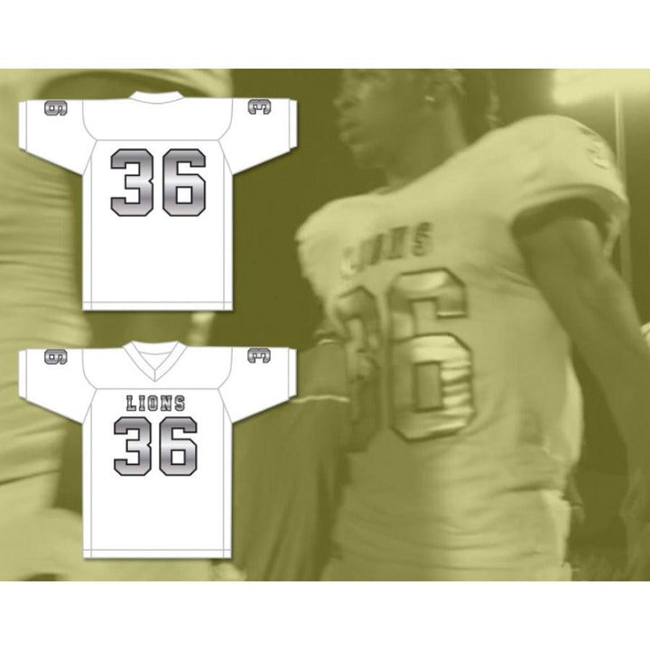 CUSTOM ANY Name Number JAVARIUS TAYLOR 36 EMCC LIONS FOOTBALL JERSEY INCLUDES PATCHES Top Stitched S-6XL