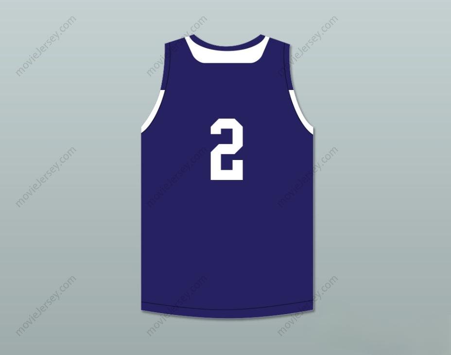 CUSTOM ANY Name Number PLAYER 2  NAVY BLUE BASKETBALL JERSEY Top Stitched S-6XL