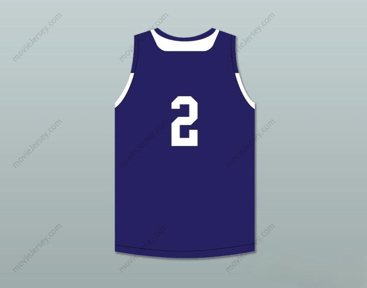 CUSTOM ANY Name Number PLAYER 2  NAVY BLUE BASKETBALL JERSEY Top Stitched S-6XL