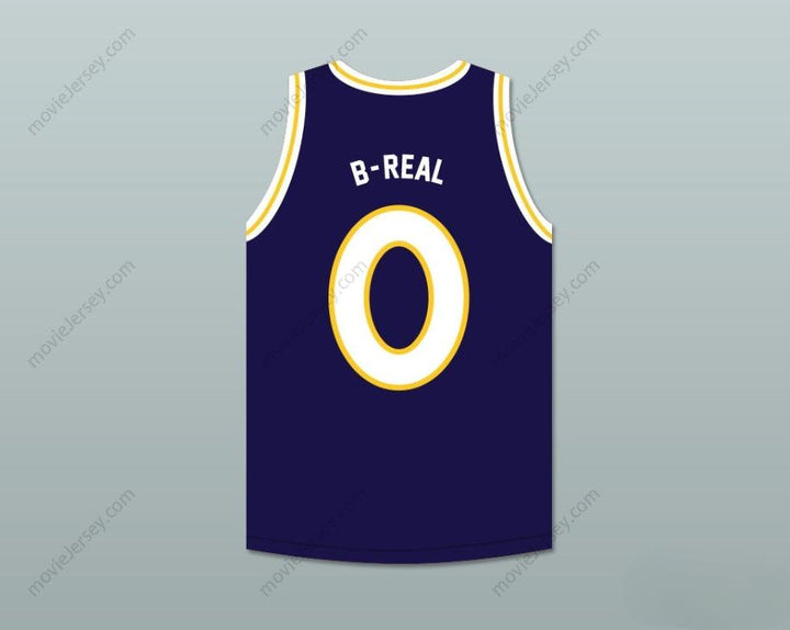 CUSTOM ANY Name Number B-REAL 0 MONSTARS DARK BLUE BASKETBALL JERSEY HIT EM HIGH Top Stitched S-6XL