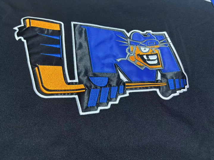 Custom Any Name Number ERIC CASTONGUAY 27 LEWISTON MAINEIACS BLACK HOCKEY JERSEY Stitched Top Stitched S-6XL