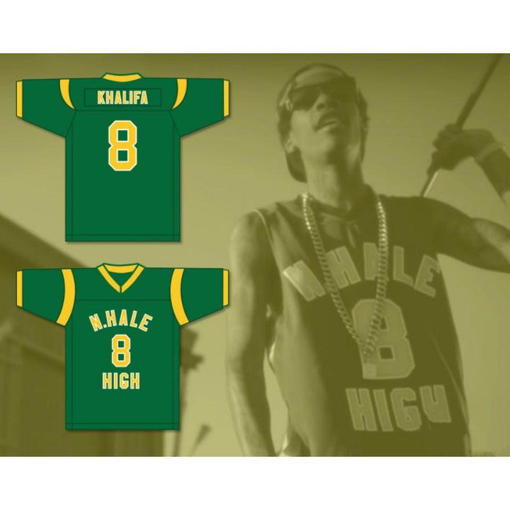 CUSTOM ANY Name Number WIZ KHALIFA 8 N. HALE HIGH SCHOOL Football Jersey Top Stitched S-6XL