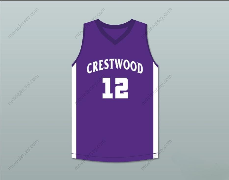 CUSTOM ANY Name Number PLAYER 12 CRESTWOOD HIGH SCHOOL KNIGHTS PURPLE BASKETBALL JERSEY Top Stitched S-6XL