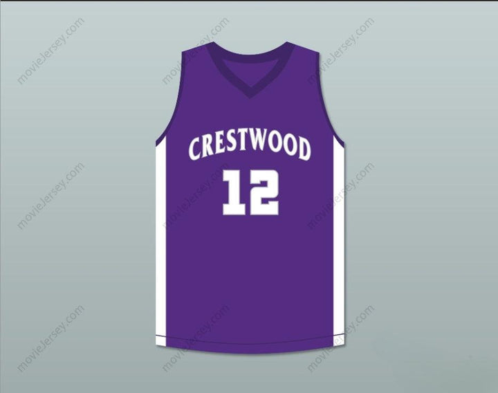 CUSTOM ANY Name Number PLAYER 12 CRESTWOOD HIGH SCHOOL KNIGHTS PURPLE BASKETBALL JERSEY Top Stitched S-6XL