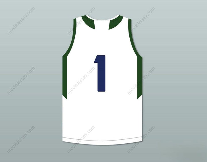 CUSTOM ANY Name Number LAMELO BALL 1   HIGH SCHOOL HUSKIES WHITE BASKETBALL JERSEY 2 Top Stitched S-6XL